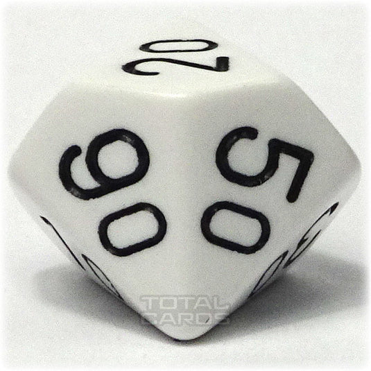 Chessex - Opaque 16mm D10/100 - White w/Black