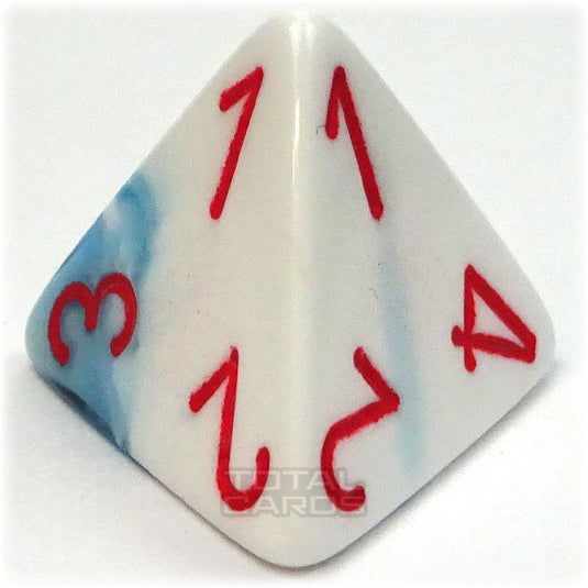 Chessex - Gemini 16mm D4 - Astral Blue-White w/Red