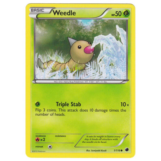 Pokemon - Black & White - Plasma Freeze - Weedle - 001/116