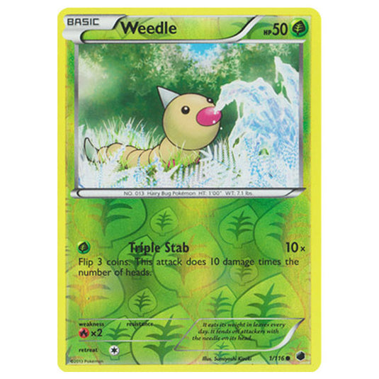 Pokemon - Black & White - Plasma Freeze - (Reverse Holo) Weedle - 1/116