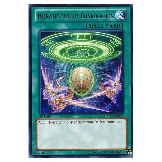 Yu-Gi-Oh! - Galactic Overlord - Hieratic Seal of Convocation (Rare) GAOV-EN056