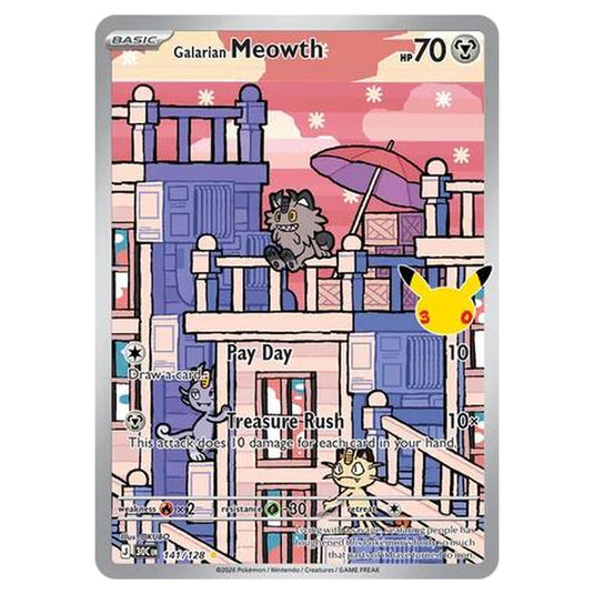 Pokemon - 30th Celebration - Galarian Meowth - 141/128