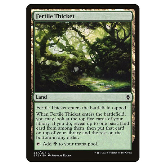 Magic The Gathering - Battle For Zendikar - Fertile Thicket - 237/274