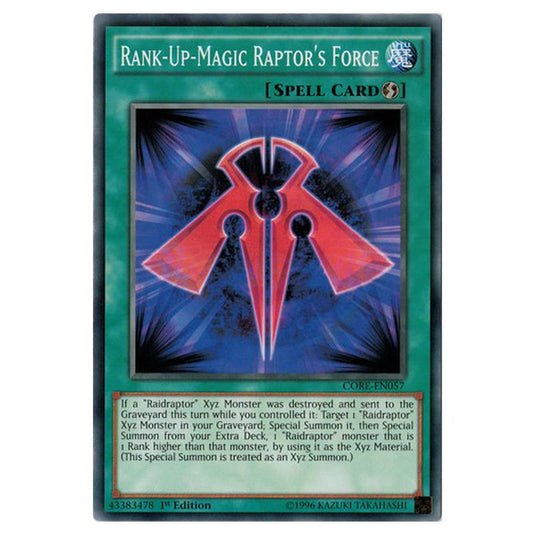 Yu-Gi-Oh! - Clash of Rebellions - Rank-Up-Magic Raptor's Force (Common) CORE-EN057