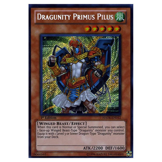 Yu-Gi-Oh! - Hidden Arsenal 4 - Trishula's Triumph - Dragunity Primus Pilus (Secret Rare) HA04-EN012