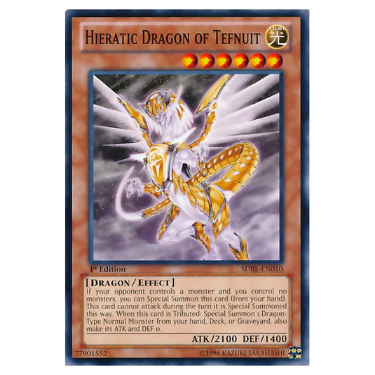 Yu-Gi-Oh! - Saga of Blue-Eyes White Dragon Structure Deck - Hieratic Dragon of Tefnuit (Common) SDBE-EN010