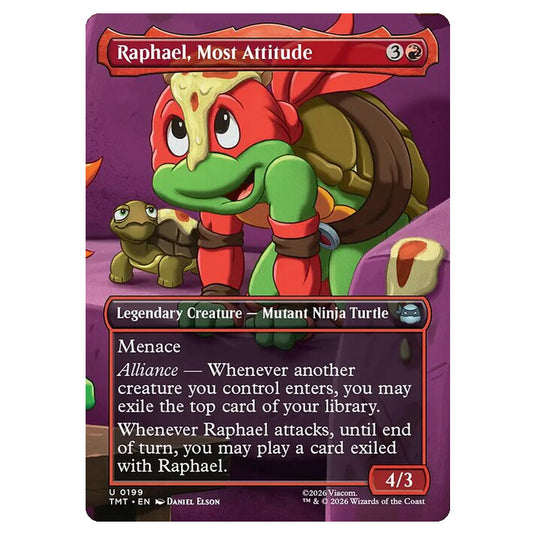 Magic The Gathering - Teenage Mutant Ninja Turtles - Raphael, Most Attitude - 0199