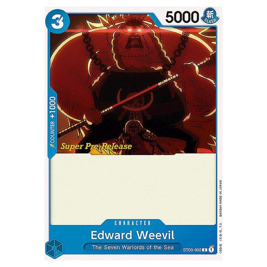One Piece - ST-03: Starter Deck - The Seven Warlords of the Sea - Super Pre-Release - Edward Weevil - ST03-002p