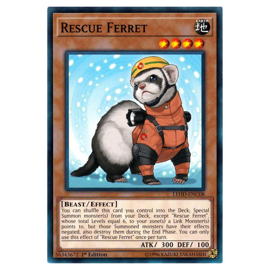 Yu-Gi-Oh! - Legendary Hero Decks - Rescue Ferret (Common) LEHD-ENC08