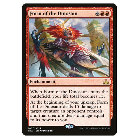 Magic The Gathering - Rivals Of Ixalan - Form Of The Dinosaur - 103/196