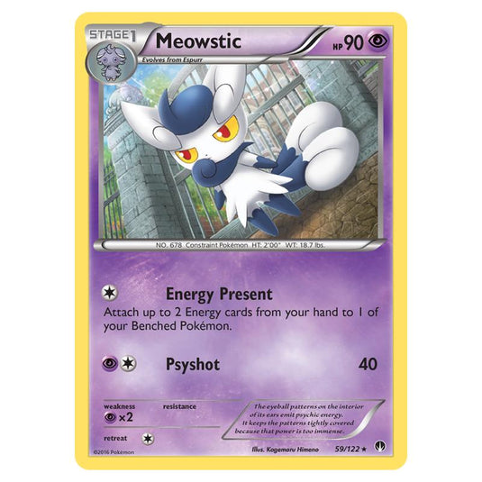 Pokemon - XY - Breakpoint - Meowstic - 59/122 (Reverse Holo)