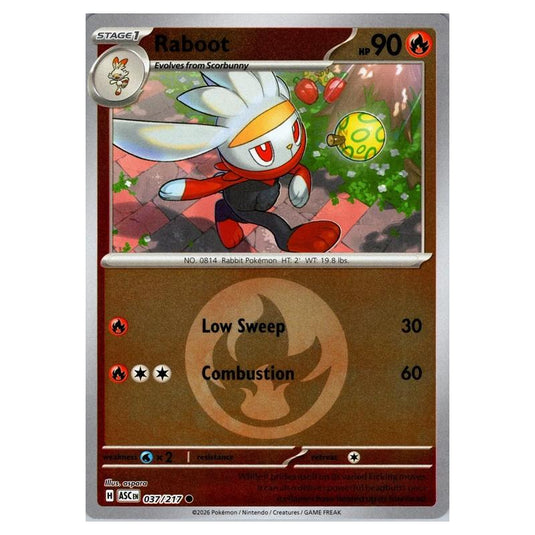 Pokemon - Mega Evolution - Ascended Heroes - Energy Reverse Holo - Raboot - 037/217