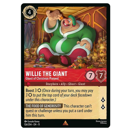 Lorcana - Winterspell - Willie the Giant - Ghost of Christmas Present (Rare) - 126/204