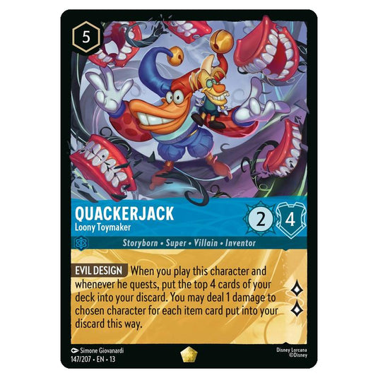 Lorcana - Attack of the Vine - Quackerjack - Loony Toymaker (Legendary) - 147/207