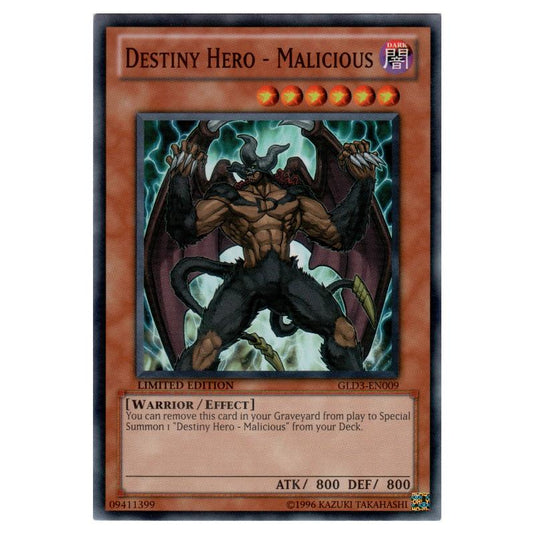 Yu-Gi-Oh! - Gold Series 3 - Destiny HERO - Malicious (Common) GLD3-EN009