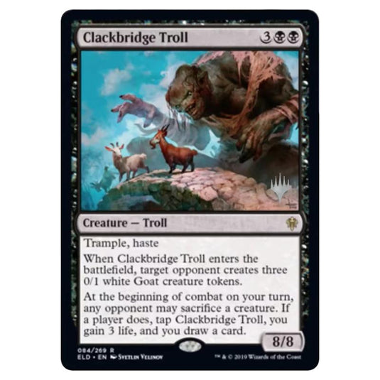 Magic The Gathering - Throne of Eldraine Promos - Clackbridge Troll - 084/269