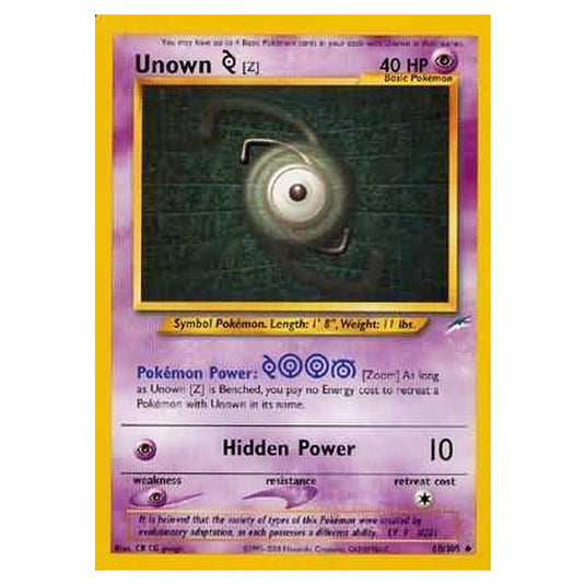 Pokemon - Neo Destiny - Unown [Z] - 060/105
