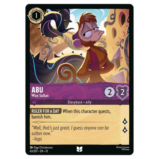 Lorcana - Attack of the Vine - Abu - Wise Sultan (Uncommon) - 43/207