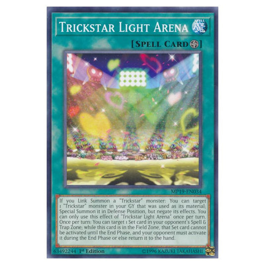Yu-Gi-Oh! - 2019 Gold Sarcophagus Tin Mega Pack - Trickstar Light Arena (Common) MP19-EN034