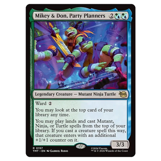 Magic The Gathering - Teenage Mutant Ninja Turtles - Mikey & Don, Party Planners - 0157