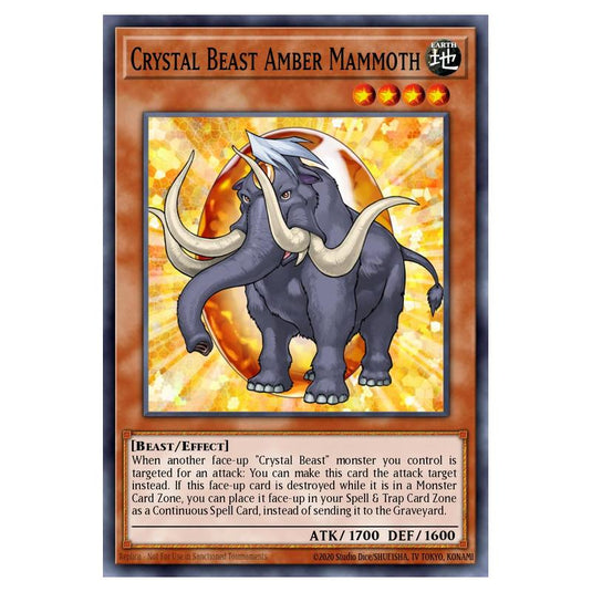 Yu-Gi-Oh! - Speed Duel GX - Duel Academy Box - Crystal Beast Amber Mammoth (Common) SGX1-ENF03
