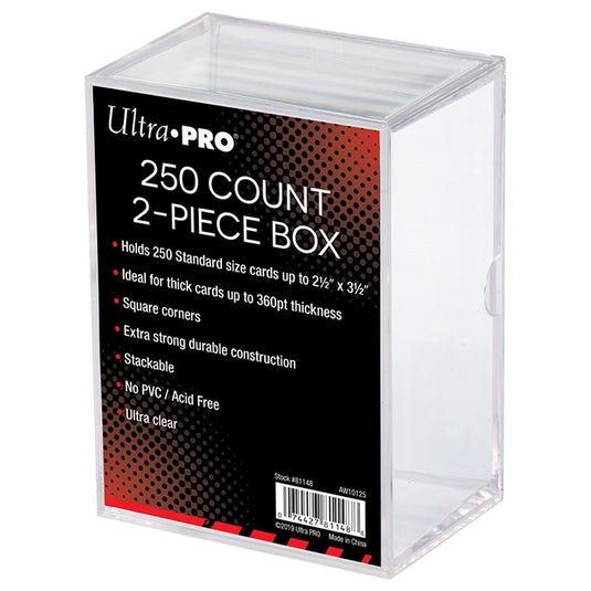 Ultra Pro - Storage Box - 250 Count 2-Piece - Clear