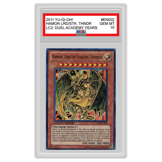 Yu-Gi-Oh! - Legendary Collection 2: The Duel Academy Years - Hamon, Lord of Striking Thunder - LC02-EN002 (PSA 10 Graded Slab)
