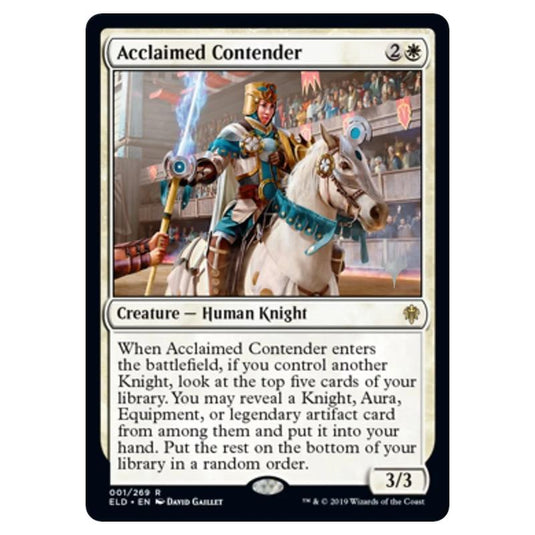 Magic The Gathering - Throne of Eldraine Promos - Acclaimed Contender - 001/269