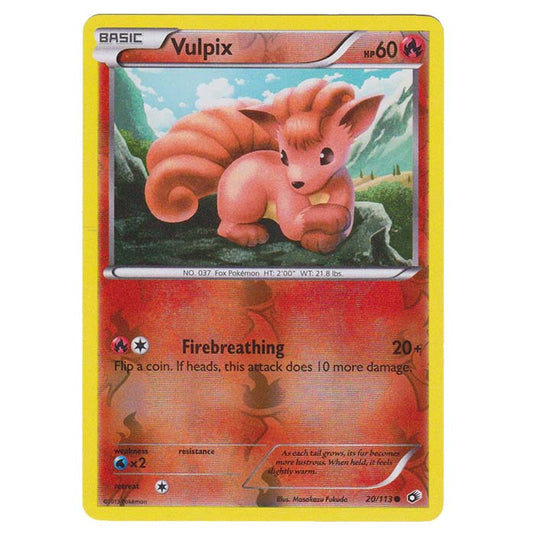 Pokemon - Black & White - Legendary Treasures - (Reverse Holo) Vulpix - 20/113