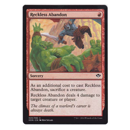 Magic the Gathering - Speed VS Cunning - Reckless Abandon - 20/82