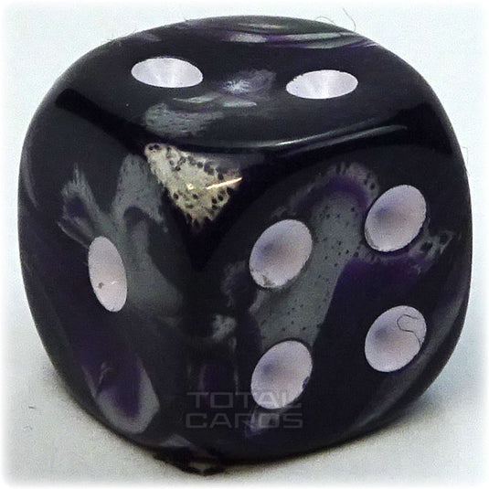 Chessex - Gemini 12mm D6 - Purple-Silver w/White