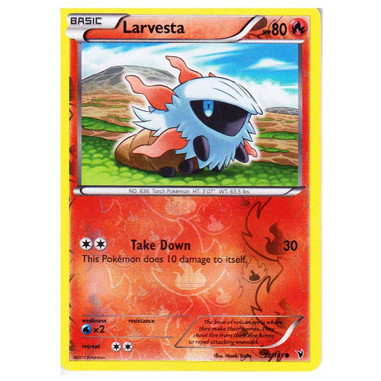 Pokemon - Black & White - Noble Victories - (Reverse Holo) - Larvesta 20/101