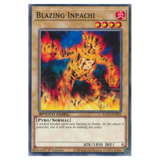 Yu-Gi-Oh! - Speed Duel GX - Duel Academy Box - Blazing Inpachi (Common) SGX1-ENH02