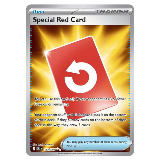 Pokemon - Mega Evolution - Chaos Rising - Special Red Card - 113/086