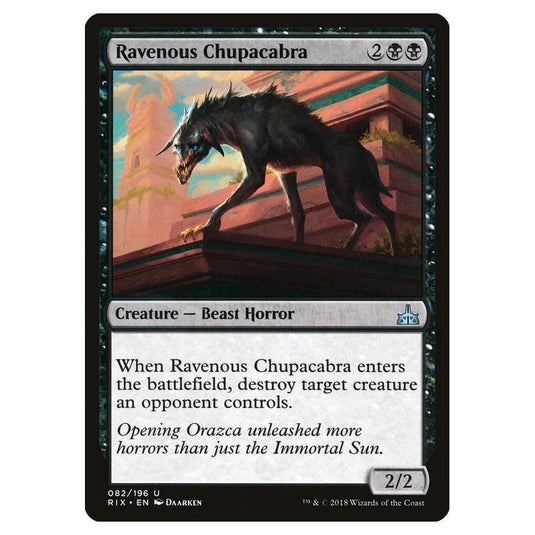 Magic The Gathering - Rivals Of Ixalan - Ravenous Chupacabra - 82/196 (Foil)
