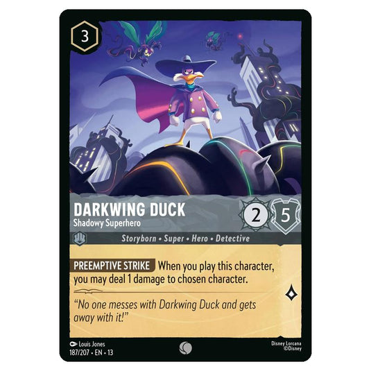 Lorcana - Attack of the Vine - Darkwing Duck - Shadowy Superhero (Common) - 187/207