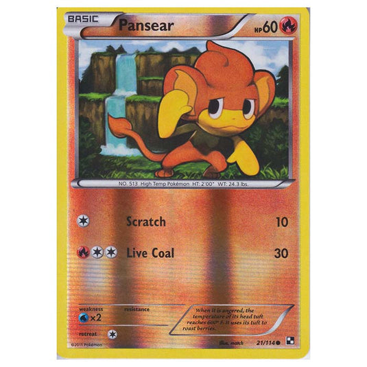 Pokemon - Black & White - (Reverse Holo) Pansear 21/114