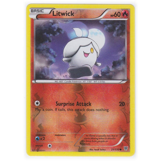 Pokemon - Black & White - Plasma Storm (Reverse Holo) - Litwick - 21/135