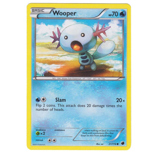 Pokemon - Black & White - Plasma Freeze - Wooper - 21/116