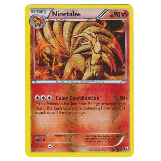 Pokemon - Black & White - Legendary Treasures - (Reverse Holo) Ninetales - 21/113