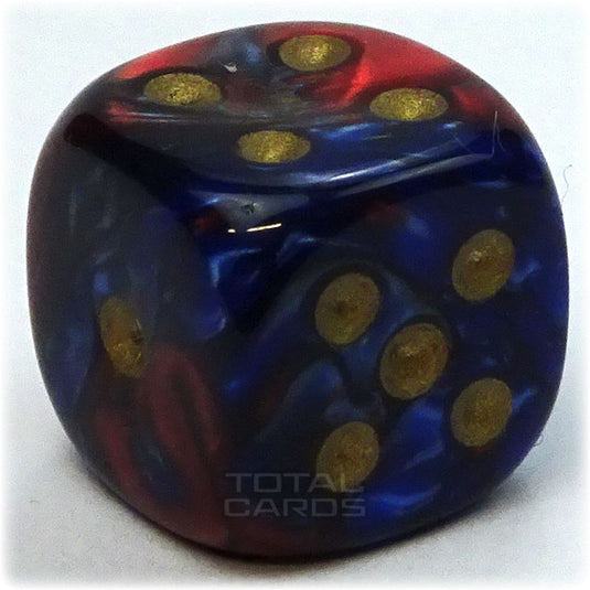 Chessex - Gemini 12mm D6 - Blue-Red w/Gold