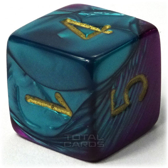 Chessex - Gemini 16mm D6 - Purple-Teal w/Gold