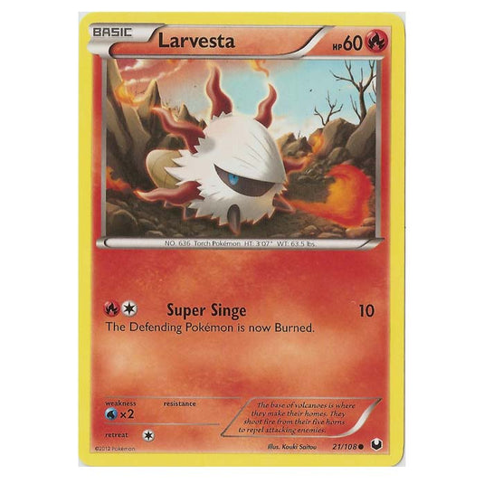 Pokemon - Black & White - Dark Explorers - Larvesta - 21/108