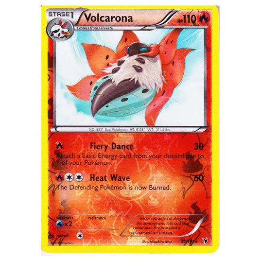 Pokemon - Black & White - Noble Victories - (Reverse Holo) - Volcarona 21/101