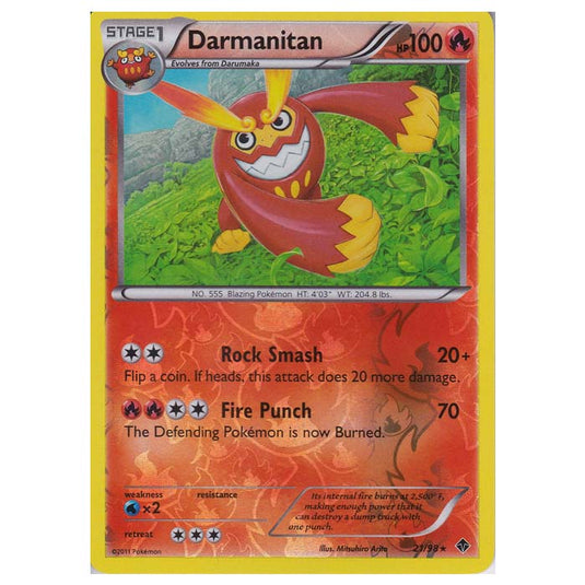 Pokemon - Black & White - Emerging Powers - (Reverse Holo) - Darmanitan 21/98