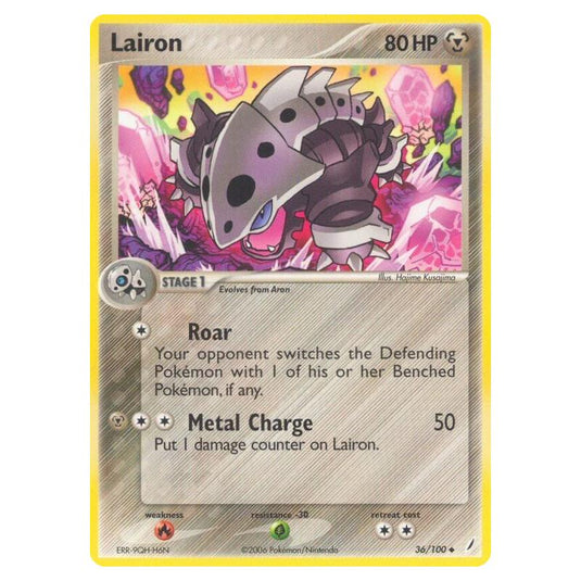 Pokemon - EX Crystal Guardians - Lairon - 036/100