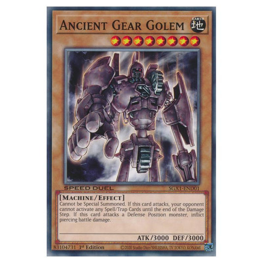 Yu-Gi-Oh! - Speed Duel GX - Duel Academy Box - Ancient Gear Golem (Common) SGX1-END01