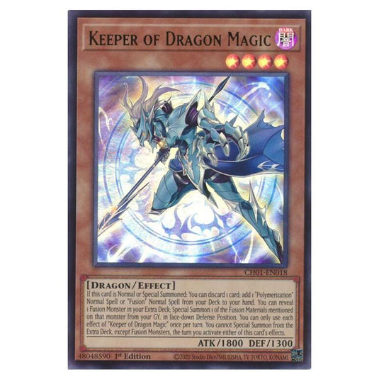 Yu-Gi-Oh! - The Chronicles Deck - The Fallen & The Virtuous - Keeper of Dragon Magic (Ultra Rare) - CH01-EN018