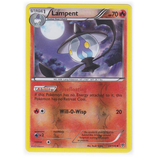 Pokemon - Black & White - Plasma Storm (Reverse Holo) - Lampent - 22/135