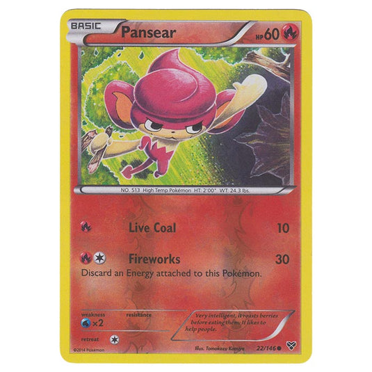 Pokemon - XY Base Set - (Reverse Holo) Pansear - 22/146